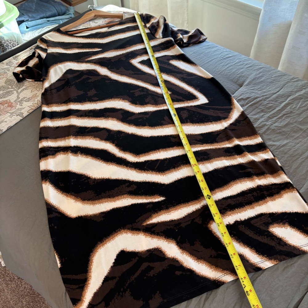 Chico’s Travelers Zebra Print Slinky Midi Dress. Size 20-22/Chicos 4. - Picture 12 of 12